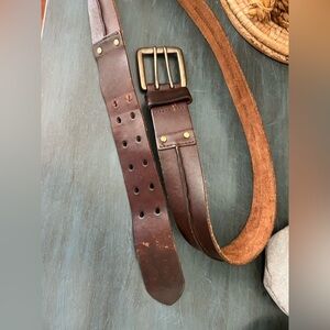 Aeropostale XL women’s Leather Belt with Brass buckle